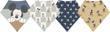 Copper Pearl - Mickey Mouse and Friends Bandana Bib Set (4-pack)