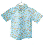 Ruth and Ralph - Blue Cowboy Toile Conrad Button Up Shirt