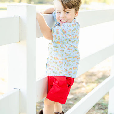 Ruth and Ralph - Blue Cowboy Toile Conrad Button Up Shirt