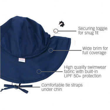 Ruffle Butts - Navy Sun Protective Hat