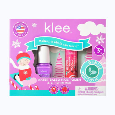 Klee - Elves' Sleds Water-Based Nail Polish Lip Shimmer Set