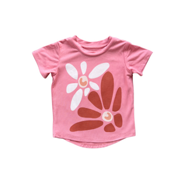 BabySprouts - Girls Short Sleeve Tee - Abstract Wildflower