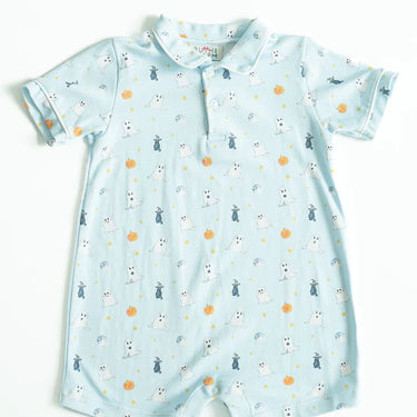 Ruth and Ralph - Blue Ghost & Friends Collard Romper