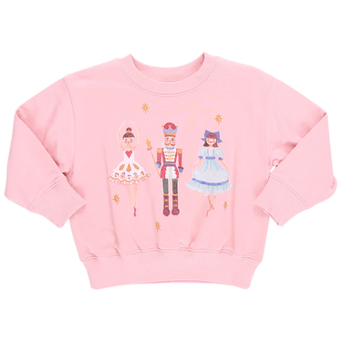 Pink Chicken - Girl's Organic Pull Over Sweatshirt - Nutcracker