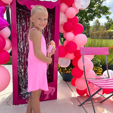 Yoga Baby - The Bellflower Collection - Bubblegum Razor Back Dress