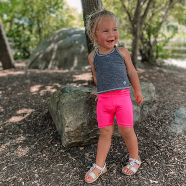 Yoga Baby - The Pink Splash Collection - Biker Shorts