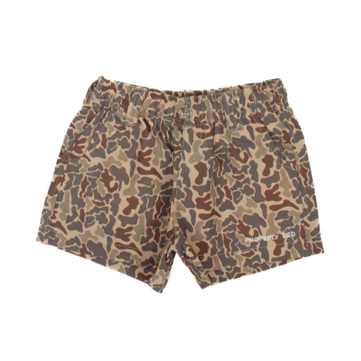 Properly Tied - Boys Mallard Short - Vintage Camo