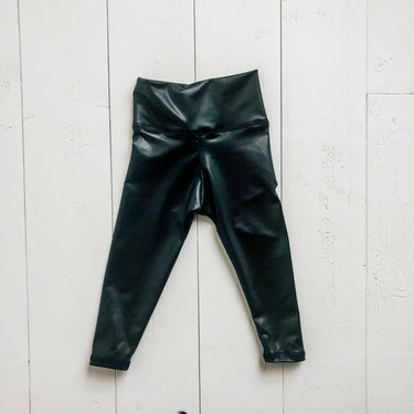 Baby Yoga - The Basic Collection - Black Faux Leather Leggings