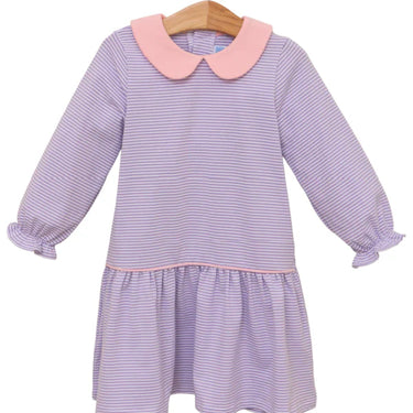 Trotter Street - Katherine Dress - Lavender Stripe/Light Pink