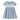 Lil Cactus - Blue Pinstripe Brown Smocked Ruffle Collar Dress