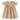 Lil Cactus - Light Brown Pinstripe Pumpkin Smocked Bishop Dress
