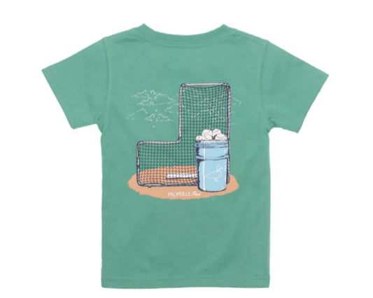 Properly Tied - Baby & Boys Baseball Bucket  Short Sleeve - Ivy