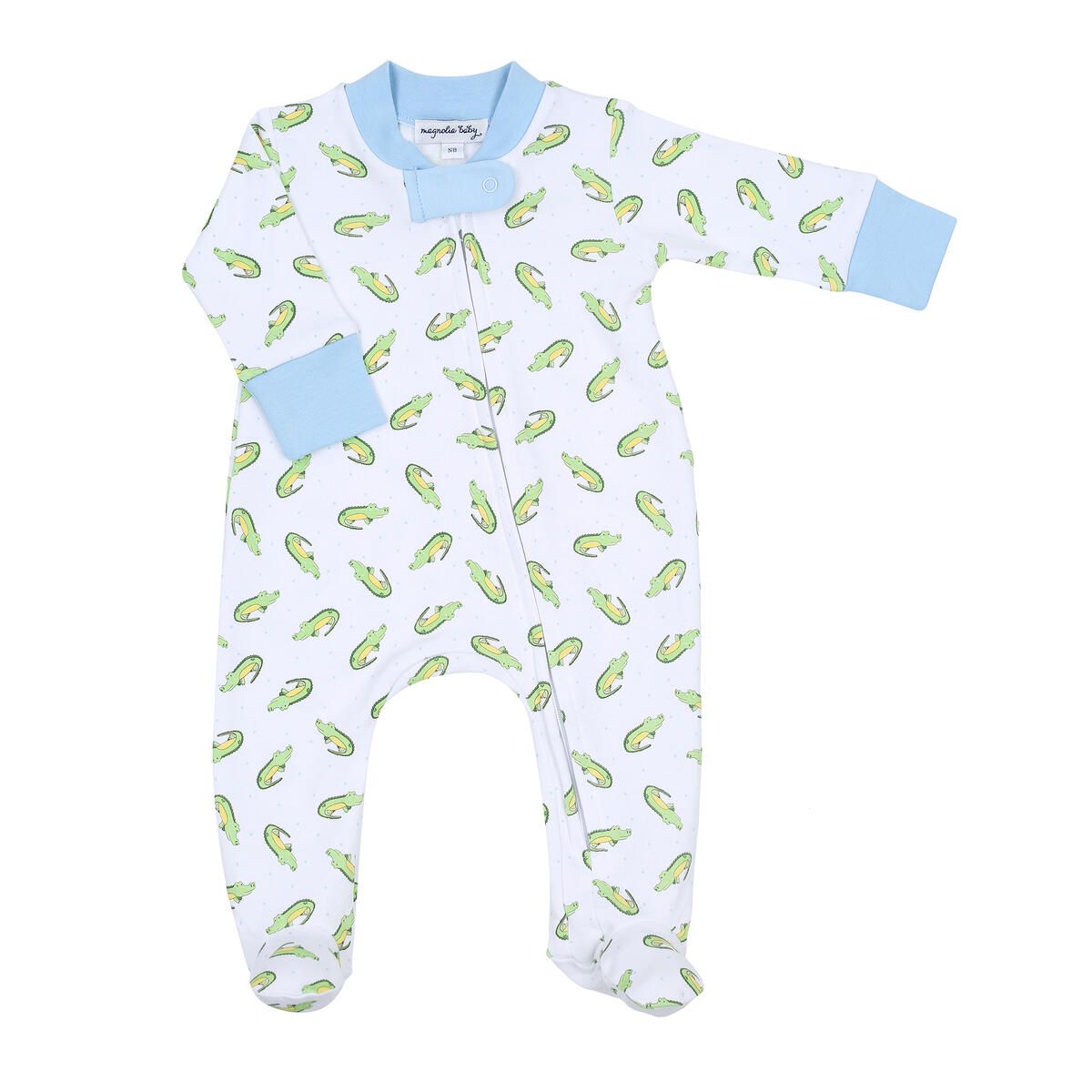 Magnolia Baby - Alligator Friends Printed Zipper Footie