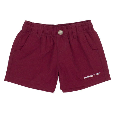 Properly Tied - Boys Mallard Short - Maroon