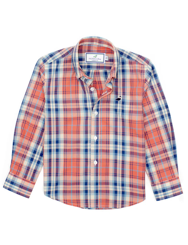 Properly Tied - Boys Seasonal Sportshirt Fireside