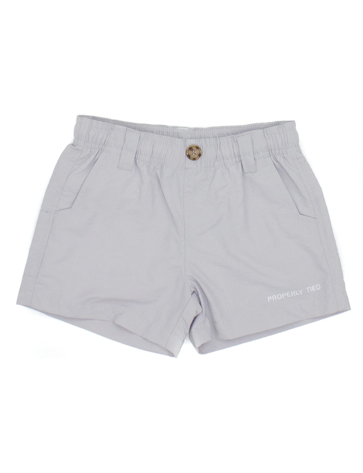 Properly Tied -  Boys Mallard Short - Light Grey