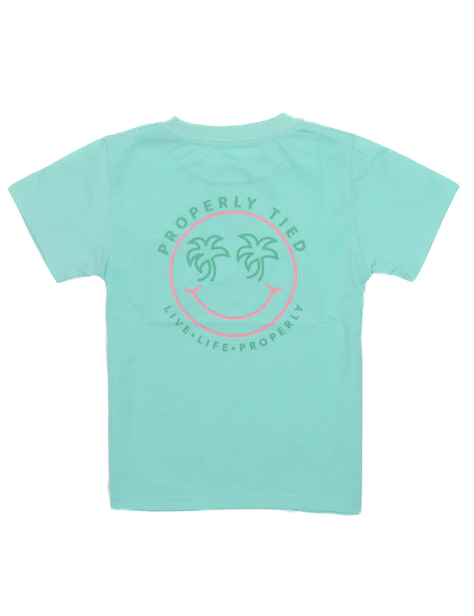 Properly Tied - Girls Smiley Seafoam