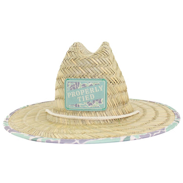 Properly Tied - Boys Cabo Straw Hat Sage Camo