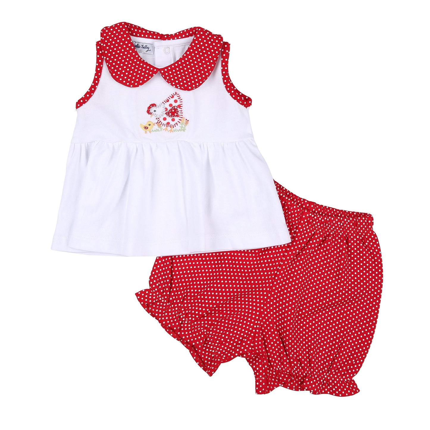 Magnolia Baby - Mother Hen Combo Collared Sleeveless Short Set