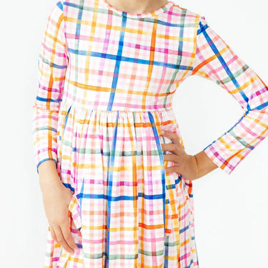 Mila & Rose - Plaid About You L/S Pocket Twirl Dress