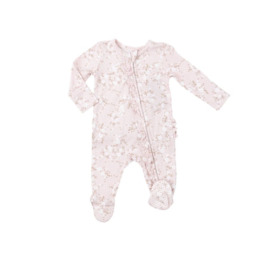 Angel Dear - 2 Way Ruffle Zipper Footie - Floaty Day Daisies