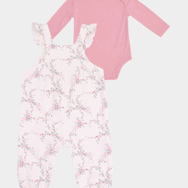 Angel Dear - V-Overalls with Elastic and bodysuit - Antoinette Floral