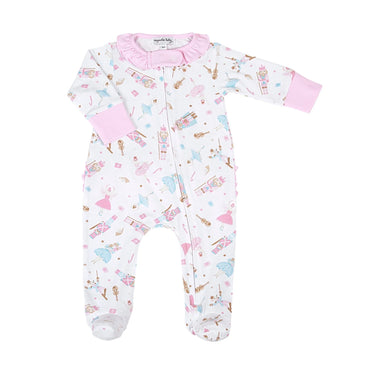 Magnolia Baby - Nutcracker Ballet Printed Zipper Footie