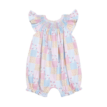 Baby Loren - Petal and Patches Pima Hand Smocked Sun Bubble