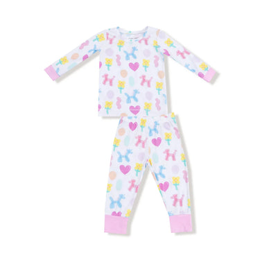 Angel Dear - L/S Loungewear Set - Balloon Animals - Pink