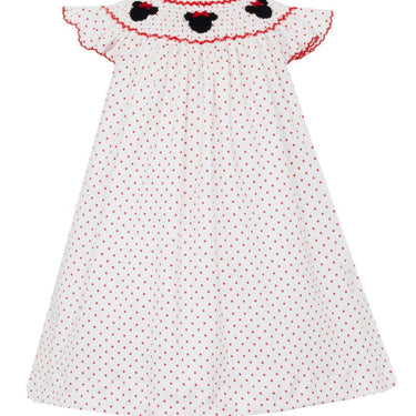 Petit Bebe - Minnie Red & White Polka Dot Knit - Angel Wing Bishop