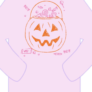Mustard & Ketchup Kids - Long Sleeve Orange Skeleton T-Shirt