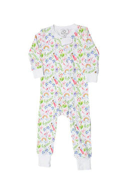 The Proper Peony - Fairies Zipper PJ with Feet