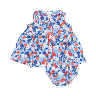 Angel Dear - Poppy Days The Jill-Peter Pan Collar with Ric-Rac Trim and Diaper Set