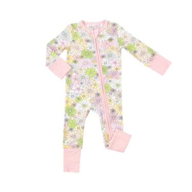 Angel Dear - 2 Way Zipper Romper - Mixed Retro Floral