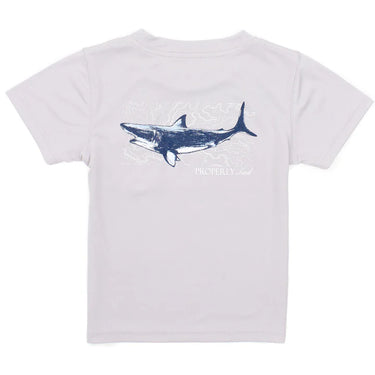 Properly Tied - Boys Performance Tee SS Too Shark Ice Grey