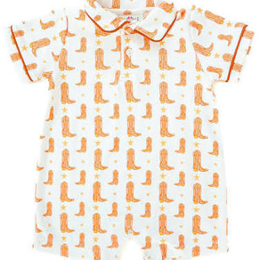 Ruth & Ralph - Burnt Orange Boots Harold Romper