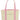 TRVL - Mini Tote - Coated Canvas with Gingham Pink Trim