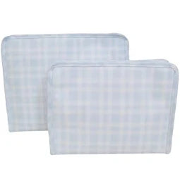 TRVL Design - Medium Roadie Zip Pouch Pimlico Plaid Blue
