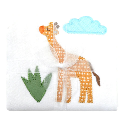 3 Marthas - Applique Burp Pad - Giraffe