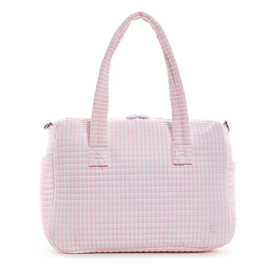 TRVL - Quilted Stroller Bag - Pimlico Stripe Pink