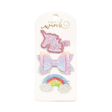 Sweet Wink - Unicorn Rainbow Clip Set