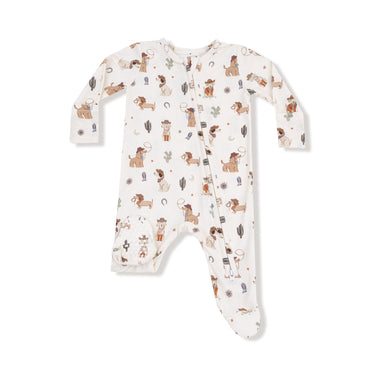Angel Dear - 2 Way Zipper Footie - Cowboy Dogs
