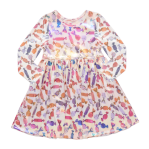 Pink Chicken - Girls Lame Steph Dress - Halloween Candy