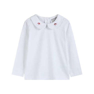 Lil Cactus - White Cotton Santa Collared Shirt