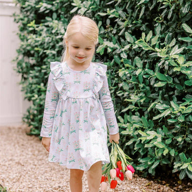 The Proper Peony - Margot Long Sleeve Twirl Dress