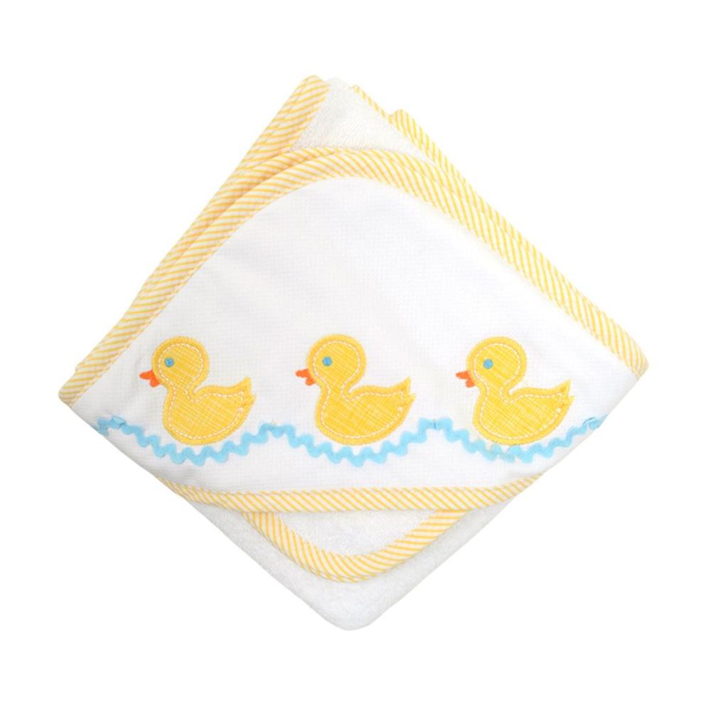 3 Martha’s - Hooded Towel and Washcloth Yellow Duck