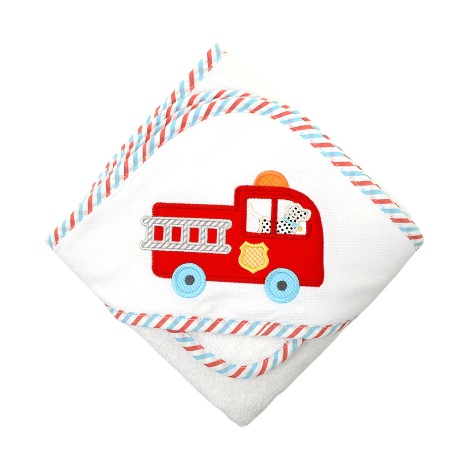 3 Marthas - Hooded Towel Set - Firetruck