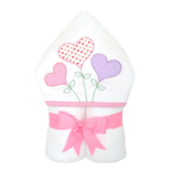 3 Marthas - Hooded Towel Set - Heart Balloons