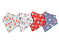 Copper Pearl -  Baby Bandana Bib Set  (4 Pack) - Liberty