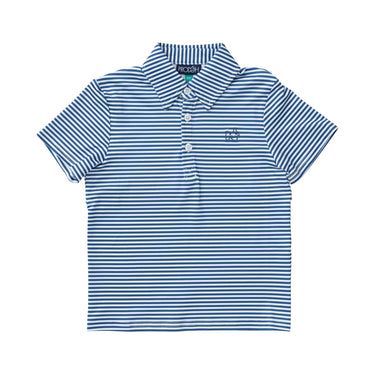 Prodoh - Boys Pro Performance Polo in Set Sail Navy and White Stripe